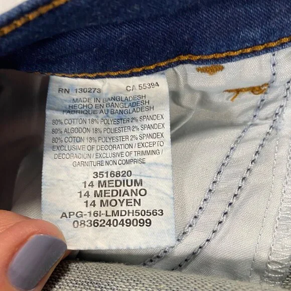 Lee Womens Relaxed Fit Denim Skirt Medium Wash Size 14 - Picture 4 of 6